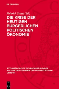 Die Krise der heutigen bürgerlichen politischen Ökonomie_cover