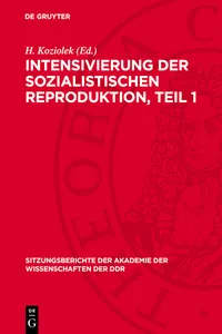 Intensivierung der sozialistischen Reproduktion, Teil 1_cover