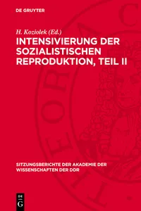 Intensivierung der sozialistischen Reproduktion, Teil II_cover