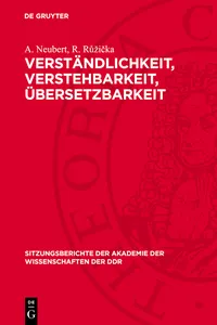 Verständlichkeit, Verstehbarkeit, Übersetzbarkeit_cover