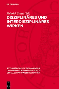 Disziplinäres und interdisziplinäres Wirken_cover