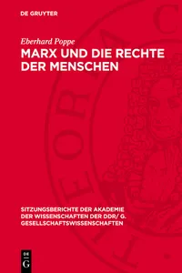 Marx und die Rechte der Menschen_cover