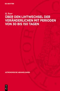 Über den Lihtwechsel der Veränderlichen mit Perioden von 30 bis 150 Tagen_cover