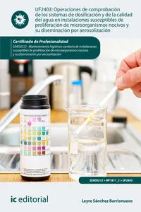 Operaciones de comprobación de los sistemas de dosificación y de la calidad del agua en instalaciones susceptibles de proliferación de microorganismos nocivos y su diseminación por aerosolización. SEAG0212_cover