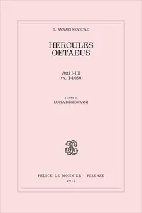 Hercules Oetaeus, vol. I. vv. 1-1030_cover