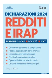 Dichiarazioni 2024 - Redditi e Irap_cover