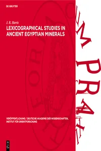 Lexicographical Studies in Ancient Egyptian Minerals_cover