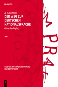 Der Weg zur deutschen Nationalsprache, Teil 1_cover