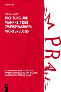 Dichtung und Wahrheit des zweisprachigen Wörterbuchs_cover