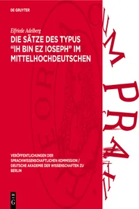 Die Sätze des Typus "Ih bin ez Ioseph" im Mittelhochdeutschen_cover