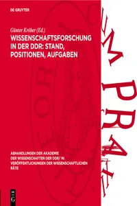 Wissenschaftsforschung in der DDR: Stand, Positionen, Aufgaben_cover