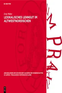 Lexikalisches Lehngut im Altwestnordischen_cover