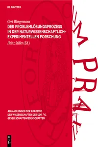 Der Problemlösungsprozeß in der naturwissenschaftlich-experimentellen Forschung_cover