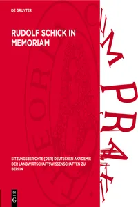 Rudolf Schick in memoriam_cover