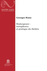 Shakespeare : Métaphores et pratiques du théâtre_cover