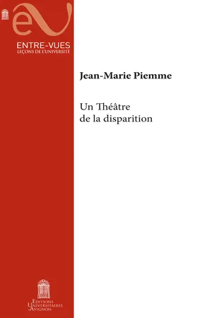 Un Théâtre de la disparition