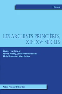 Les archives Princières XIIe-XVe siècles_cover