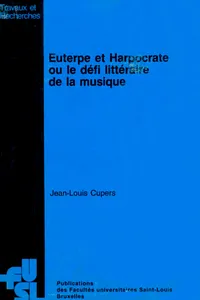 Euterpe et Harpocrate ou le défi littéraire de la musique_cover