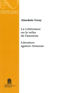 La Littérature ou le refus de l'amnésie_cover