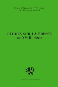 Études sur la presse au xviiie siècle_cover