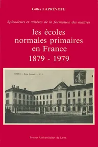 Les Écoles normales primaires en France_cover