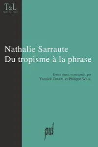 Nathalie Sarraute. Du tropisme à la phrase_cover