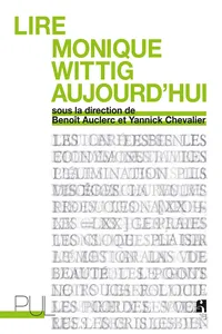 Lire Monique Wittig aujourd'hui_cover