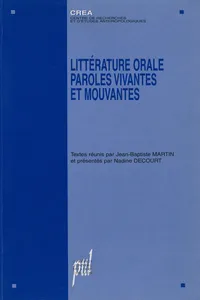 Littérature orale : paroles vivantes et mouvantes_cover