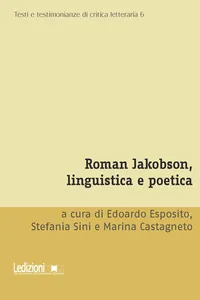 Roman Jakobson, linguistica e poetica_cover