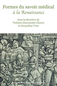 Formes du savoir médical à la Renaissance_cover