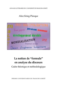 La notion de "formule" en analyse du discours_cover