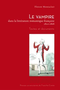 Le vampire dans la littérature romantique française, 1820-1868_cover