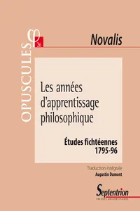 Les années d'apprentissage philosophique_cover