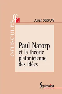 Paul Natorp et la théorie platonicienne des Idées_cover