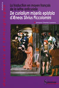 La traduction en moyen français de la lettre anticuriale_cover