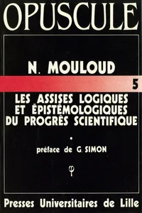 Les assises logiques et épistémologiques du progrès scientifique_cover