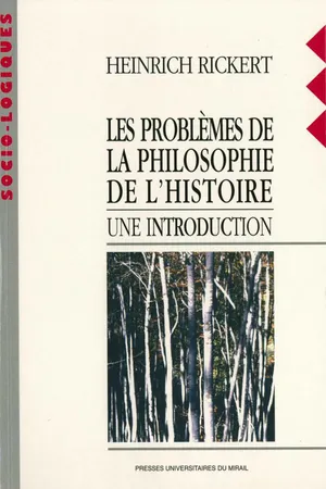 Les problèmes de la philosophie de l'histoire