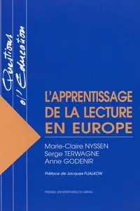 L'apprentissage de la lecture en Europe_cover