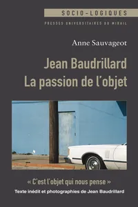 Jean Baudrillard : La passion de l'objet_cover