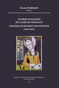 Lettres italiennes de Claire de Gonzague, comtesse de Bourbon-Montpensier_cover