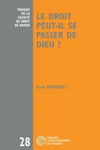 Le droit peut-il se passer de Dieu ?_cover