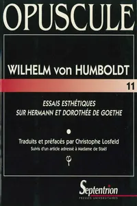 Essais esthétiques sur Hermann et Dorothée de Goethe_cover