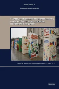 L'Europe, objet renouvelé des sciences sociales_cover