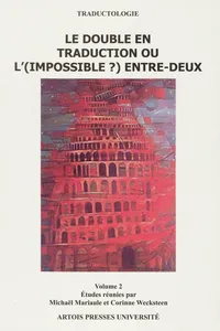 Le double en traduction ou l entre-deux. Volume 2_cover