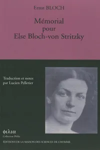 Mémorial pour Else Bloch-von Stritzky_cover