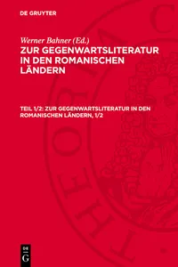 Zur Gegenwartsliteratur in den romanischen Ländern, 1/2_cover