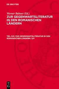 Zur Gegenwartsliteratur in den romanischen Ländern. 3/4_cover