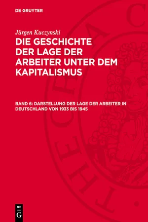 Darstellung der Lage der Arbeiter in Deutschland von 1933 bis 1945