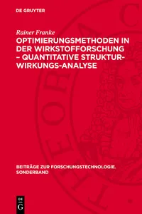 Optimierungsmethoden in der Wirkstofforschung – Quantitative Struktur-Wirkungs-Analyse_cover