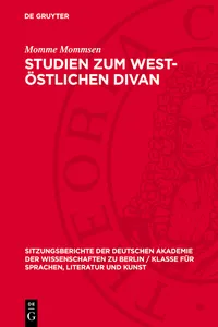 Studien zum west-östlichen Divan_cover